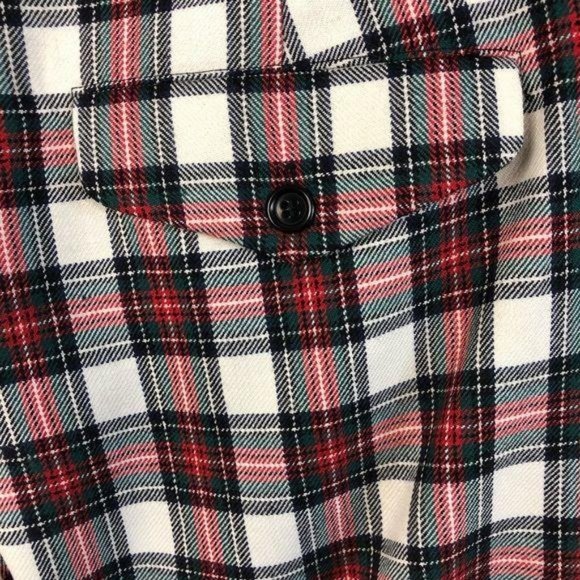 Hache Plaid Wide Leg Wool Pants Tuxedo Stripe Trou - Picture 8 of 10